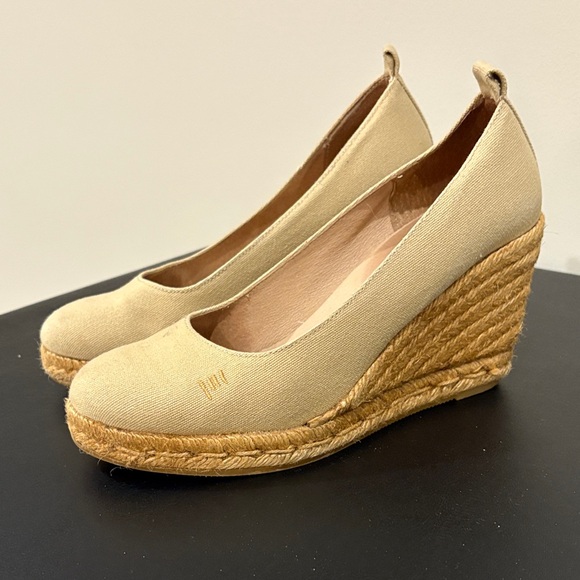 Viscata Barcelona Shoes - Elegant Tan Wedge Espadrilles